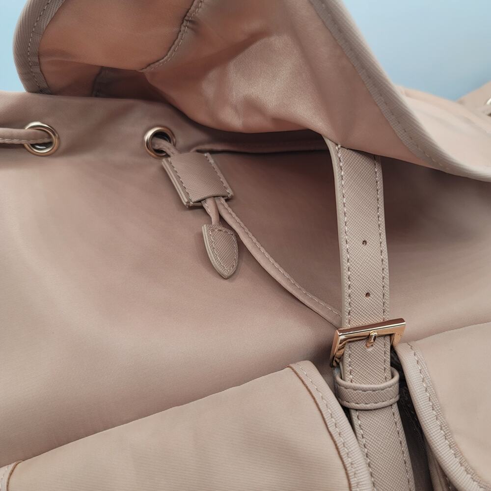 Year of Ours x FFF Taupe Nylon Backpack NWT - Convertible Tote Bag w/ Pockets - Picture 7 of 10